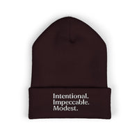 Stylish Cuffed Beanie – Embroidered Streetwear Winter Hat