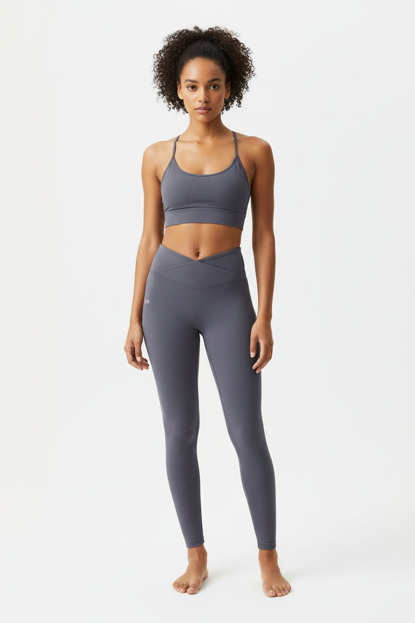 LEM High-Waist Luxe Leggings — V-Front Seam Performance Yoga Pants - Modestly Vogue 