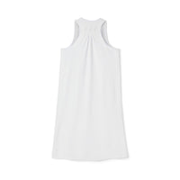 White Racerback Layering Athletic Dress — Hijabi Energy Minimal Script