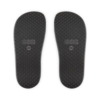 Women's Removable-Strap Slide Sandals Hijabi Royalty™ — Adjustable White Faux-Leather Pool & Casual Slides