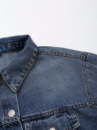 Autumn Women Denim Jacket Mid Waist Wide Leg Jeans Sets Women - Modestly Vogue 