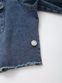 Autumn Women Denim Jacket Mid Waist Wide Leg Jeans Sets Women - Modestly Vogue 