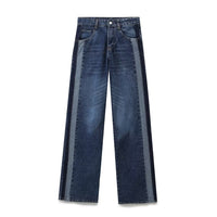 Autumn Women Denim Jacket Mid Waist Wide Leg Jeans Sets Women - Modestly Vogue 