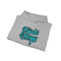 Hijabi Energy™  Hoodie — Bold Gold Script Hooded Sweatshirt