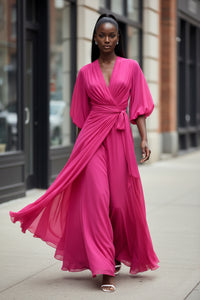 European And American-style Slim-fit Long Dress For Women - Modestly Vogue 