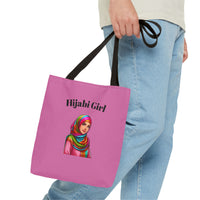 Colorful Hijabi Girl Tote Bag - Stylish and Functional for Every Occasion PINK - Modestly Vogue 