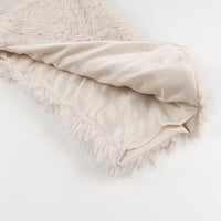 Winter Women round Neck Artificial Fur Effect Short Sweater Loose Top