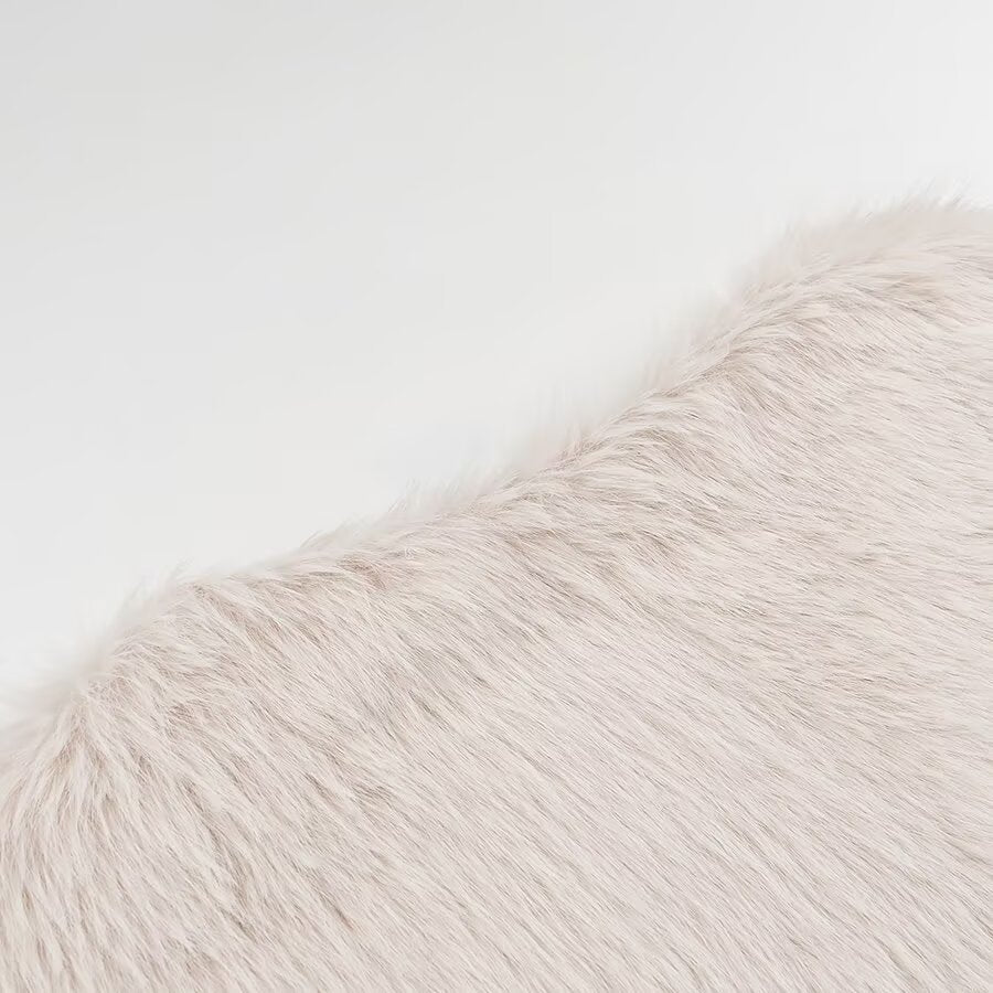 Winter Women round Neck Artificial Fur Effect Short Sweater Loose Top