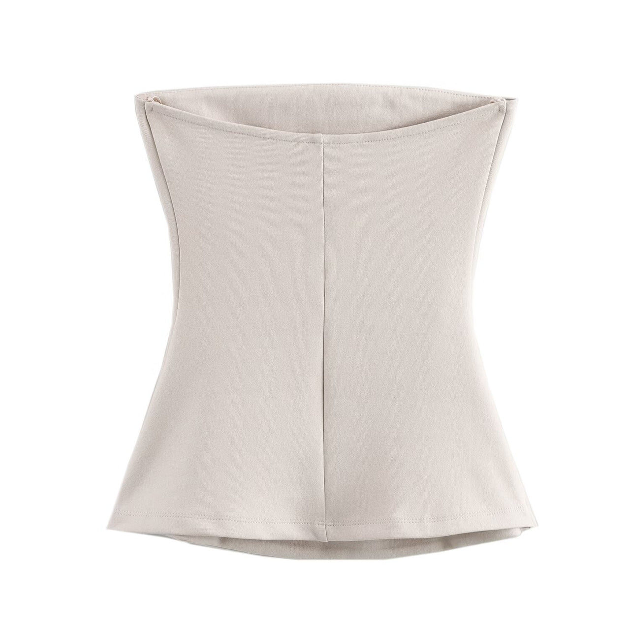 Earthtone Women Clothing Spring Knitted Double Sided Cloth Tube Top Small Top