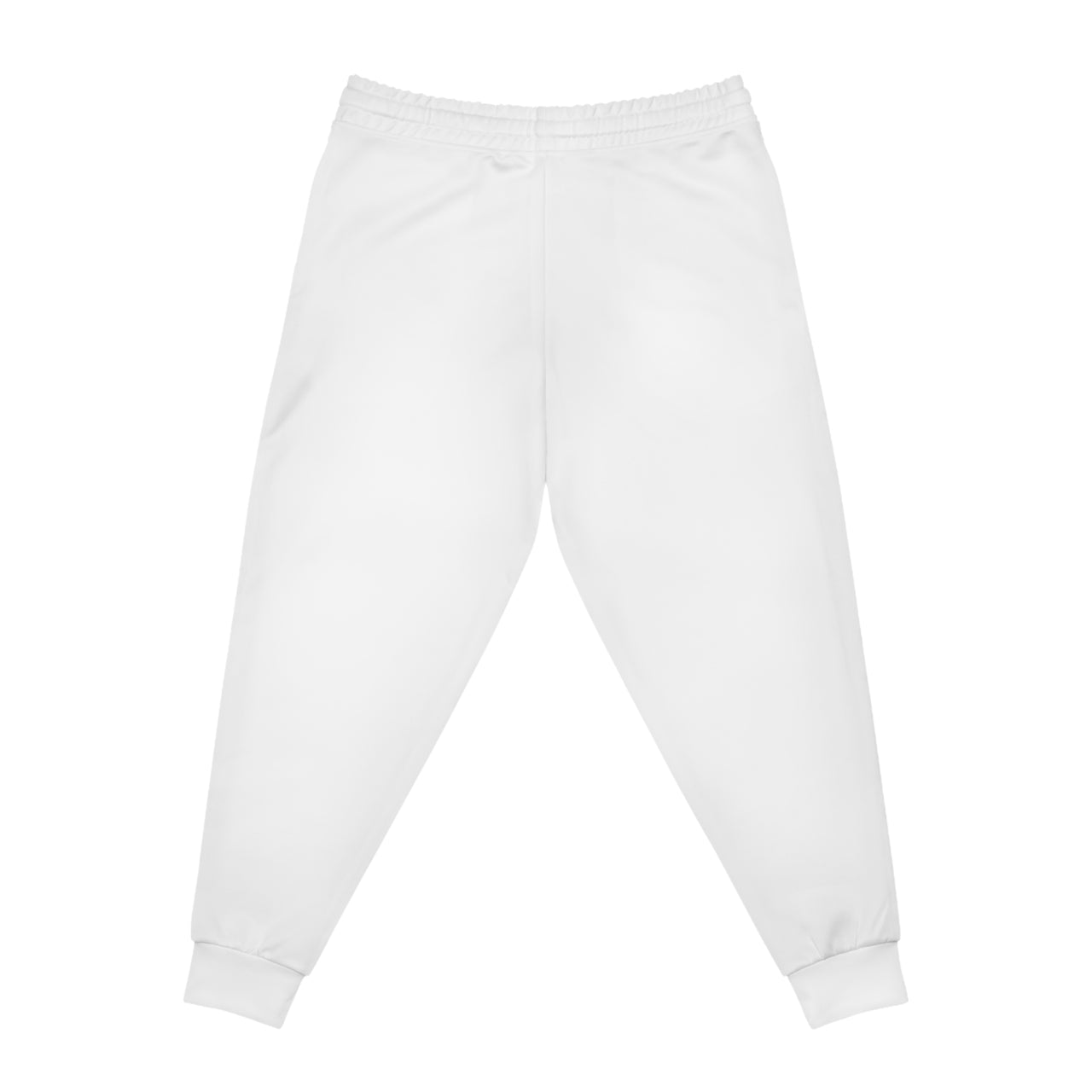 Athletic Joggers — White "Hijabi Energy" Graphic Streetwear Sweatpants