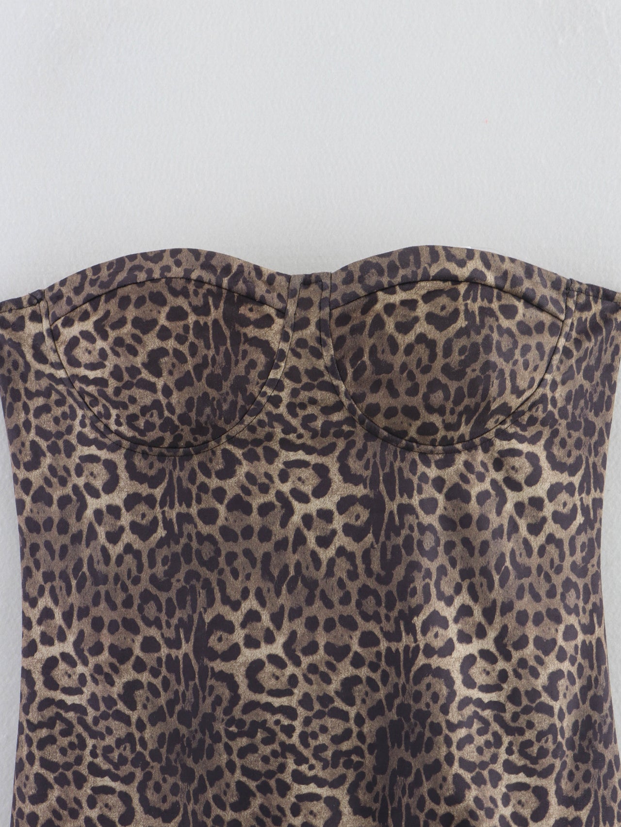 Leopard Splicing Tube Top Bubble Summer off the Shoulder Party Cocktail Short Dress Slim Fit Mini Dress