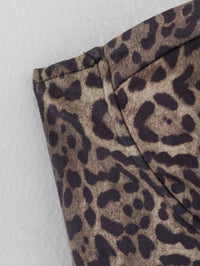 Leopard Splicing Tube Top Bubble Summer off the Shoulder Party Cocktail Short Dress Slim Fit Mini Dress