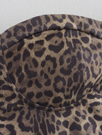 Leopard Splicing Tube Top Bubble Summer off the Shoulder Party Cocktail Short Dress Slim Fit Mini Dress