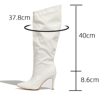 Patent Leather Pointed Mid-Calf Boots | Glossy Women’s Footwear