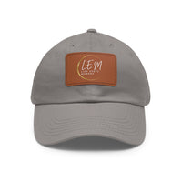 L.E.M. Leather Patch Signature Baseball Cap Hat - Modestly Vogue 