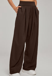 High Waist Wide Leg Yoga Pants for Women – Loose Workout Pants - Modestly Vogue 