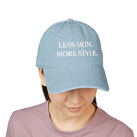 Less Skin More Style Denim Hat – Embroidered Modest Fashion - Modestly Vogue 