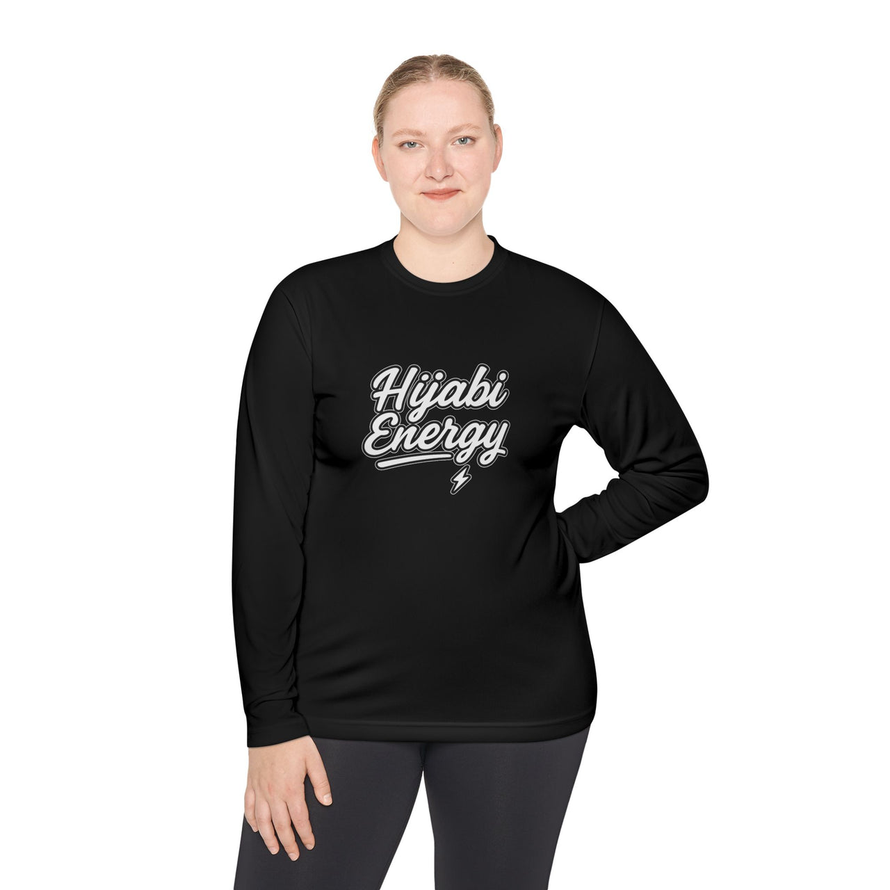 Black Hijabi Energy Lightweight Long Sleeve Tee