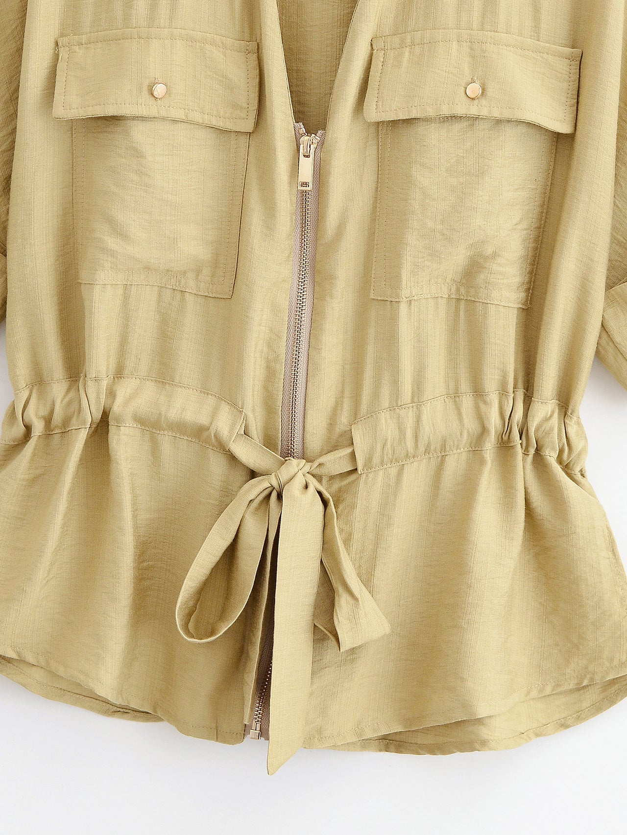 Women Hunting Long Sleeve Collared Shirt Elastic Waist Wide Leg Pants - Modestly Vogue 