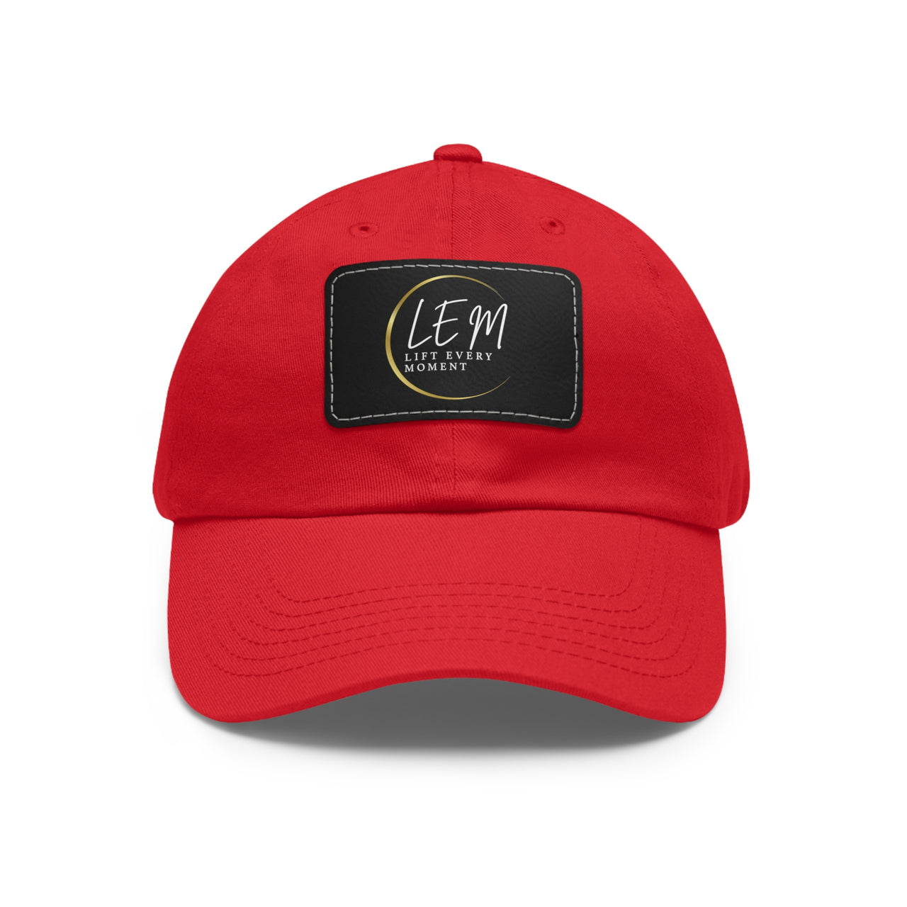 L.E.M. Leather Patch Signature Baseball Cap Hat - Modestly Vogue 