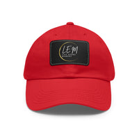 L.E.M. Leather Patch Signature Baseball Cap Hat - Modestly Vogue 