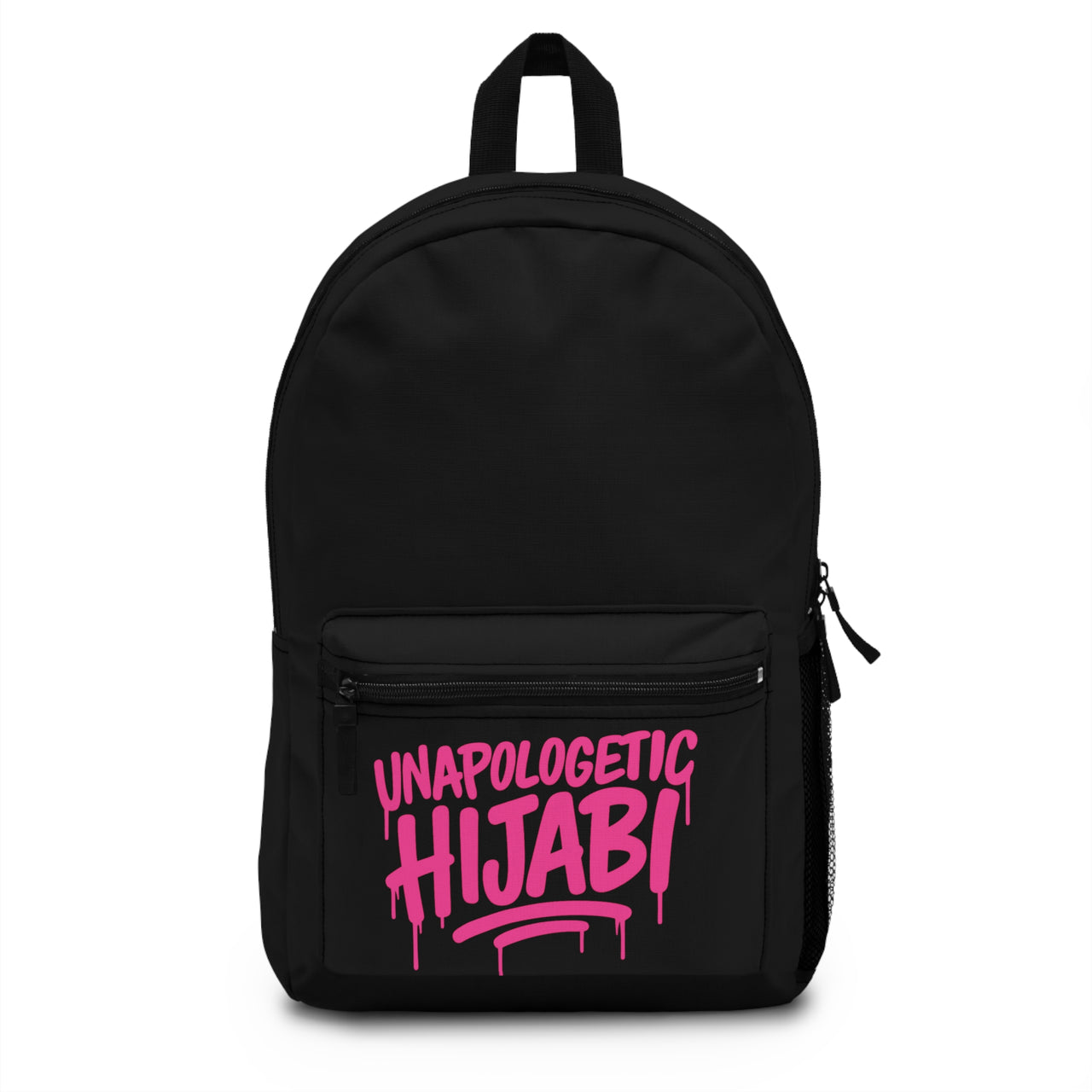 Black Unapologetic Hijabi™ Personalized Monogram Backpack for School & Travel BLACK