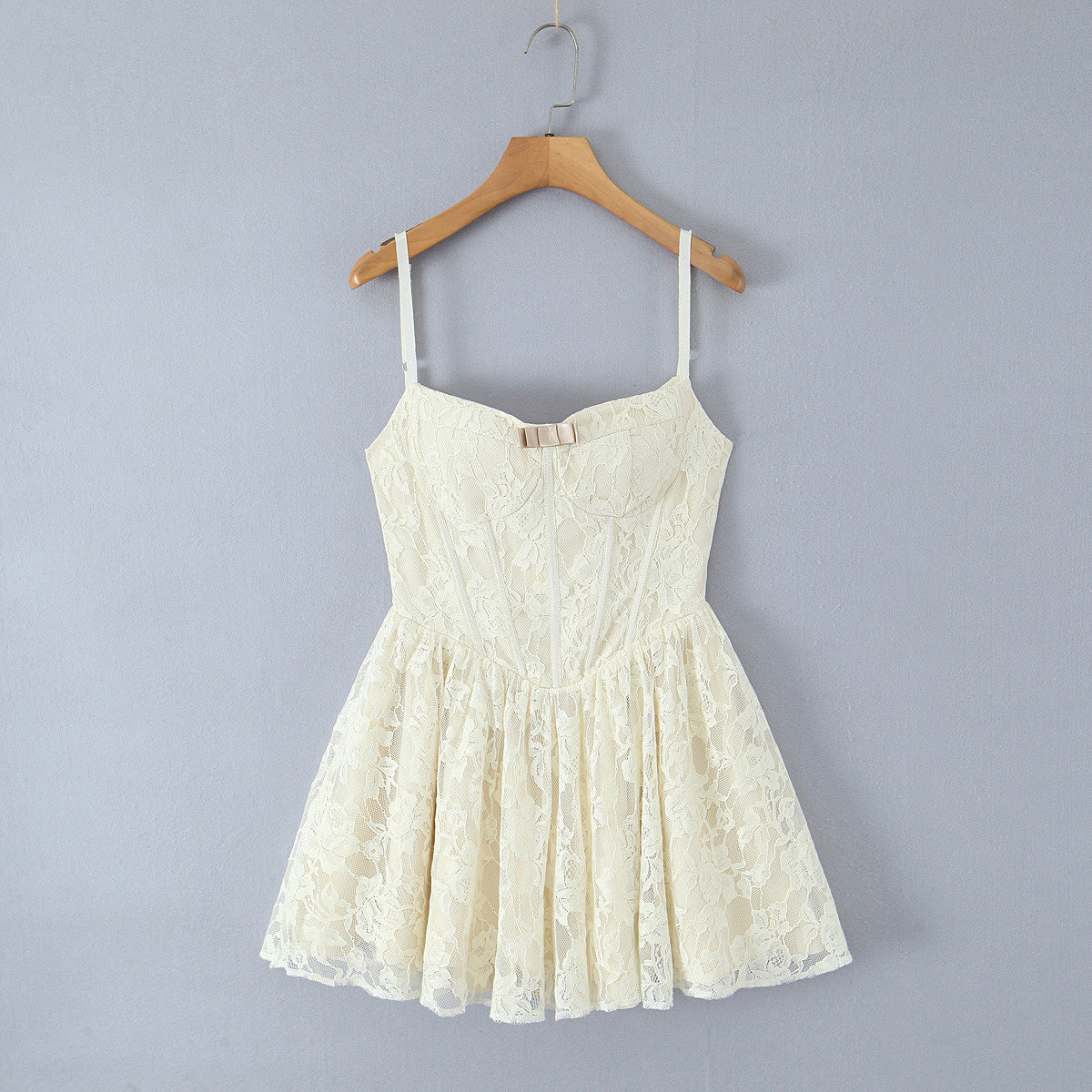 Lace Embroidered Boning Corset Suspender Dress – Slim Fit Summer - Modestly Vogue 