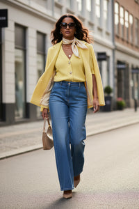 Spring round Neck Solid Color Loose Pullover Niche Knitwear - Modestly Vogue 