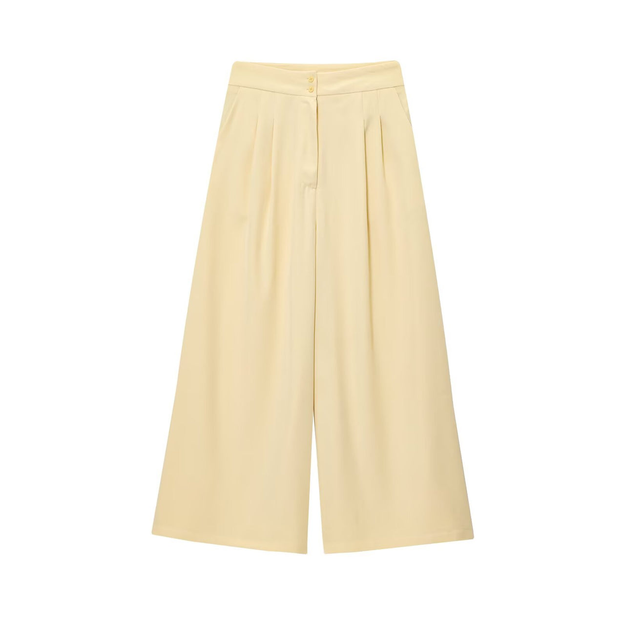 Spring Women Clothing Sleeveless Top Wide Leg Pants Waist Trimming Women Sest - Modestly Vogue 