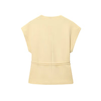 Spring Women Clothing Sleeveless Top Wide Leg Pants Waist Trimming Women Sest - Modestly Vogue 