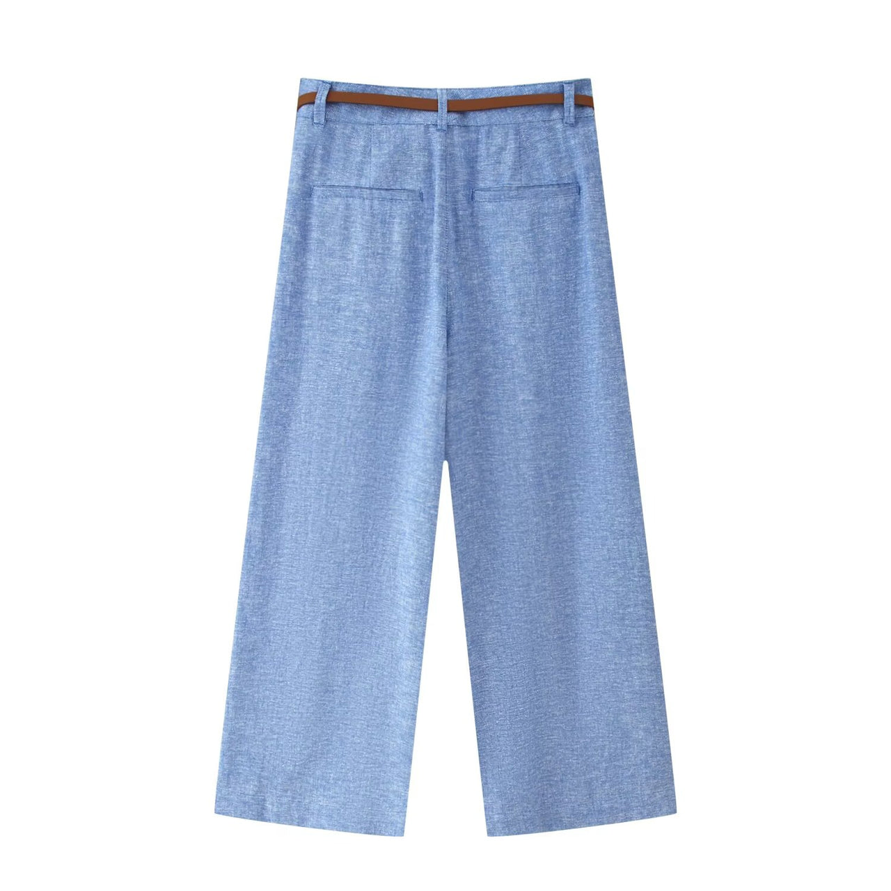 Summer Linen Double Breasted Vest Wide Leg Pants Sets - Modestly Vogue 