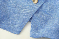 Summer Linen Double Breasted Vest Wide Leg Pants Sets - Modestly Vogue 