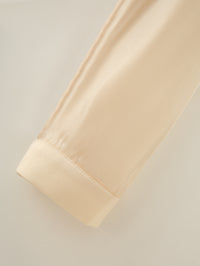 Neutral Women Clothing Yarn Stitching Satin Double Breasted Short Blazers - Modestly Vogue 