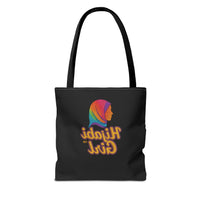 Colorful Hijabi Girl Tote Bag - Stylish and Functional for Every Occasion BLACK