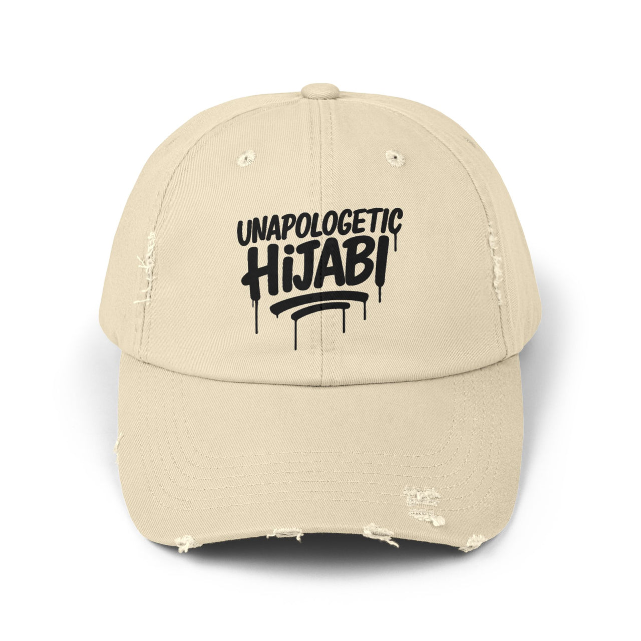Unapologetic Hijabi Distressed Cap - Hijabi Girl Statement Baseball Hat - Modestly Vogue 