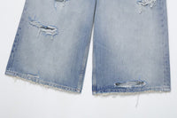 Blue Autumn Minority All Match Casual Loose Retro Jeans - Modestly Vogue 