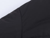 Black Cropped Bomber Workout Coat Jacket - Modestly Vogue 