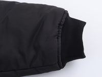 Black Cropped Bomber Workout Coat Jacket - Modestly Vogue 