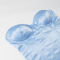 Satiny Tie Back Lace Layering Corset Bustier - Modestly Vogue 