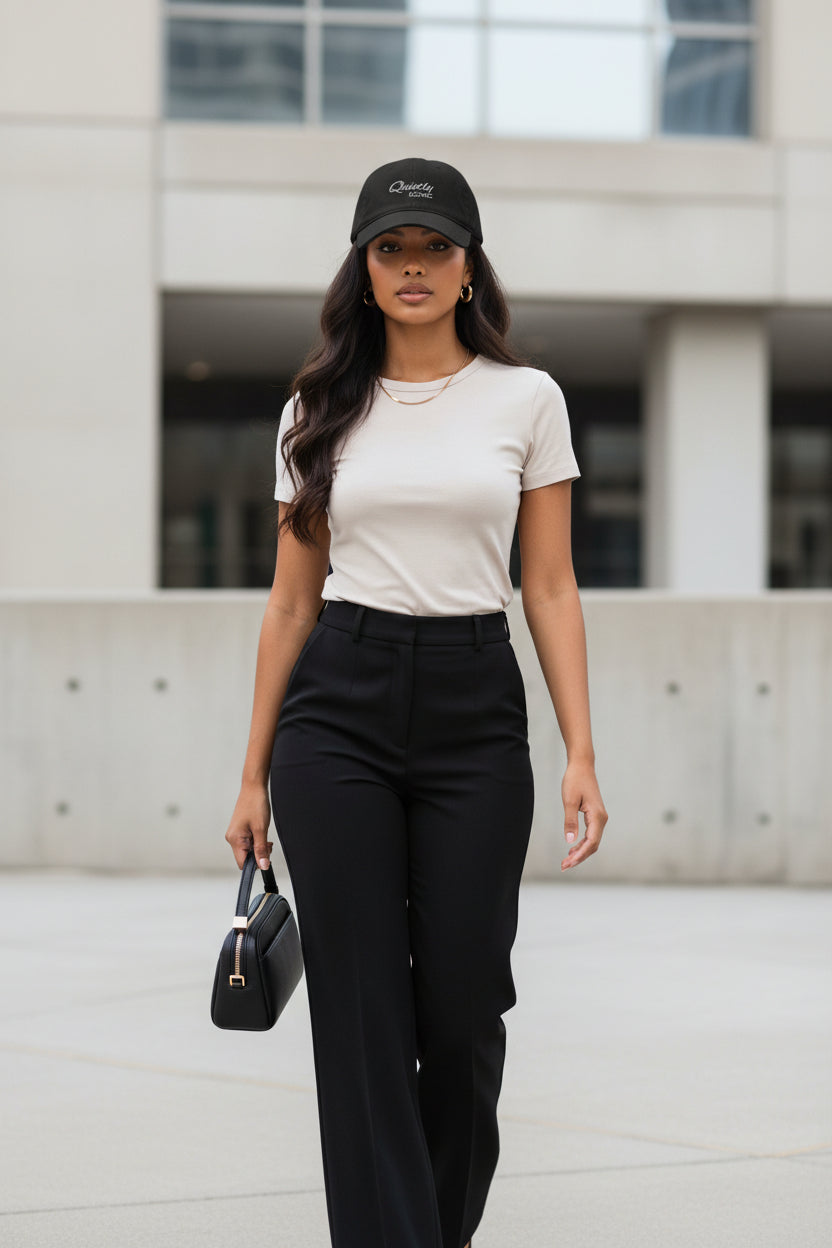 Quietly Iconic Denim Hat – Embroidered Modest Fashion - Modestly Vogue 