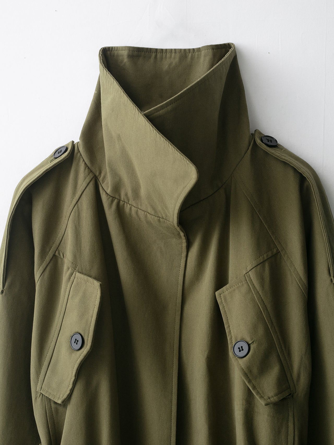 Women Stand Collar Belted Trench Windbreaker Coat - Modestly Vogue 