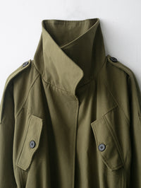 Women Stand Collar Belted Trench Windbreaker Coat - Modestly Vogue 
