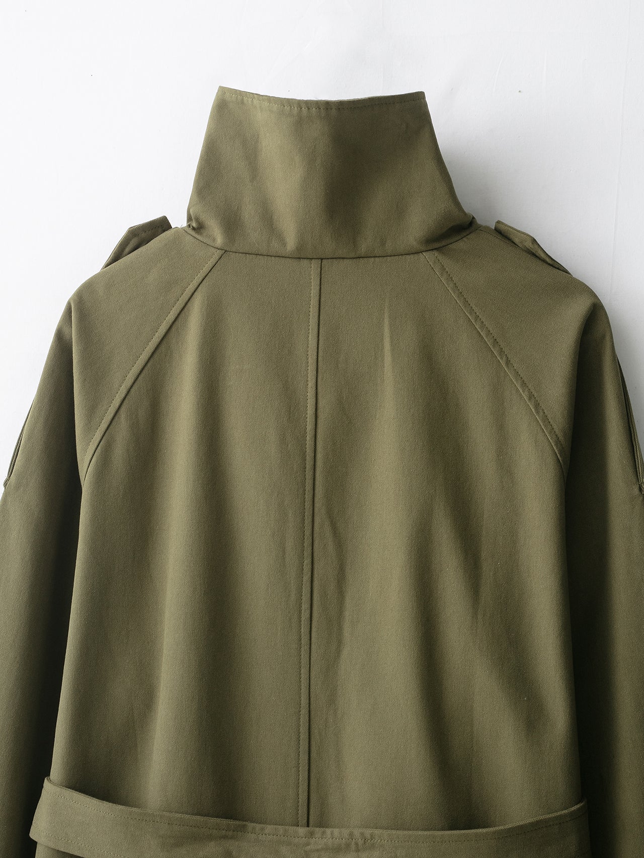 Women Stand Collar Belted Trench Windbreaker Coat - Modestly Vogue 