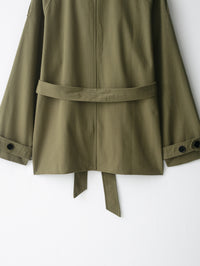 Women Stand Collar Belted Trench Windbreaker Coat - Modestly Vogue 