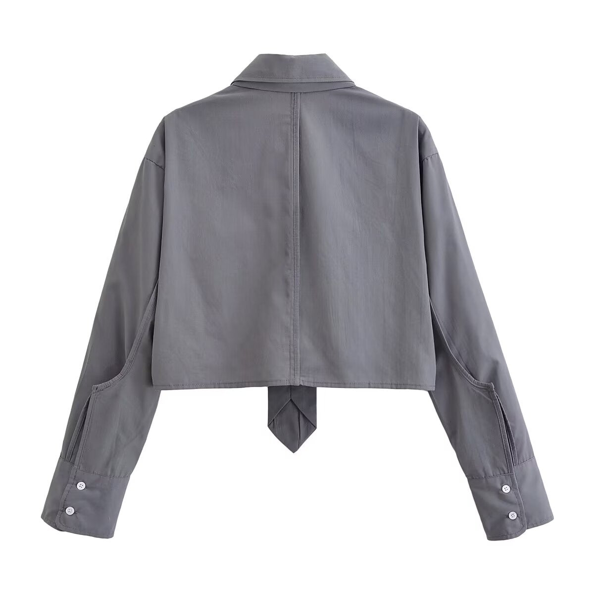 Fall Women’s Cool Short Shirt Tie Top – Casual & Trendy