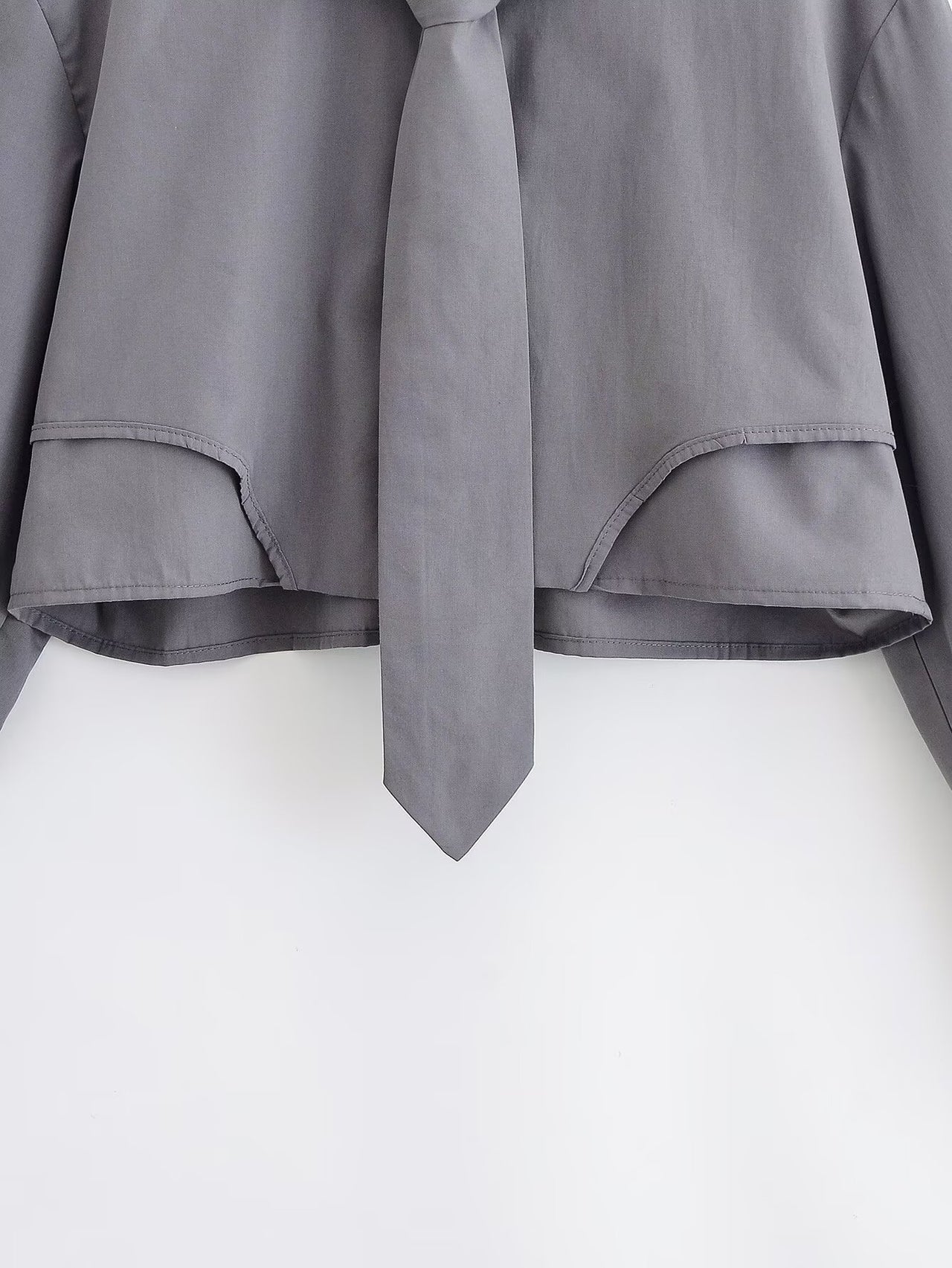 Fall Women’s Cool Short Shirt Tie Top – Casual & Trendy