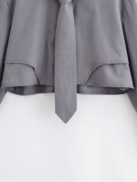 Fall Women’s Cool Short Shirt Tie Top – Casual & Trendy