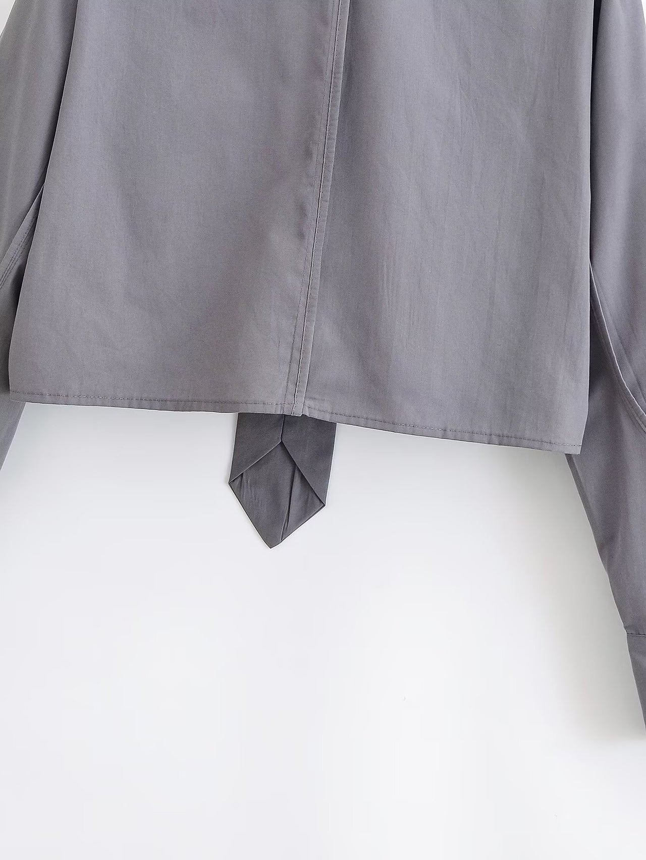 Fall Women’s Cool Short Shirt Tie Top – Casual & Trendy