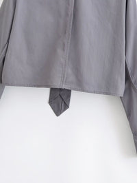 Fall Women’s Cool Short Shirt Tie Top – Casual & Trendy