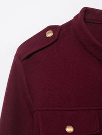 Women’s French Style Short Jacket – Stand Collar Long Sleeve - Modestly Vogue 